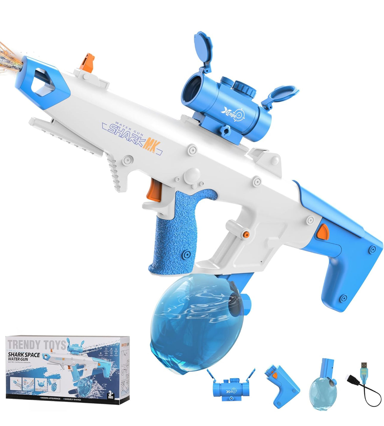 Isabrandz™ Automatic Electric Water Gun with Muzzle Flash