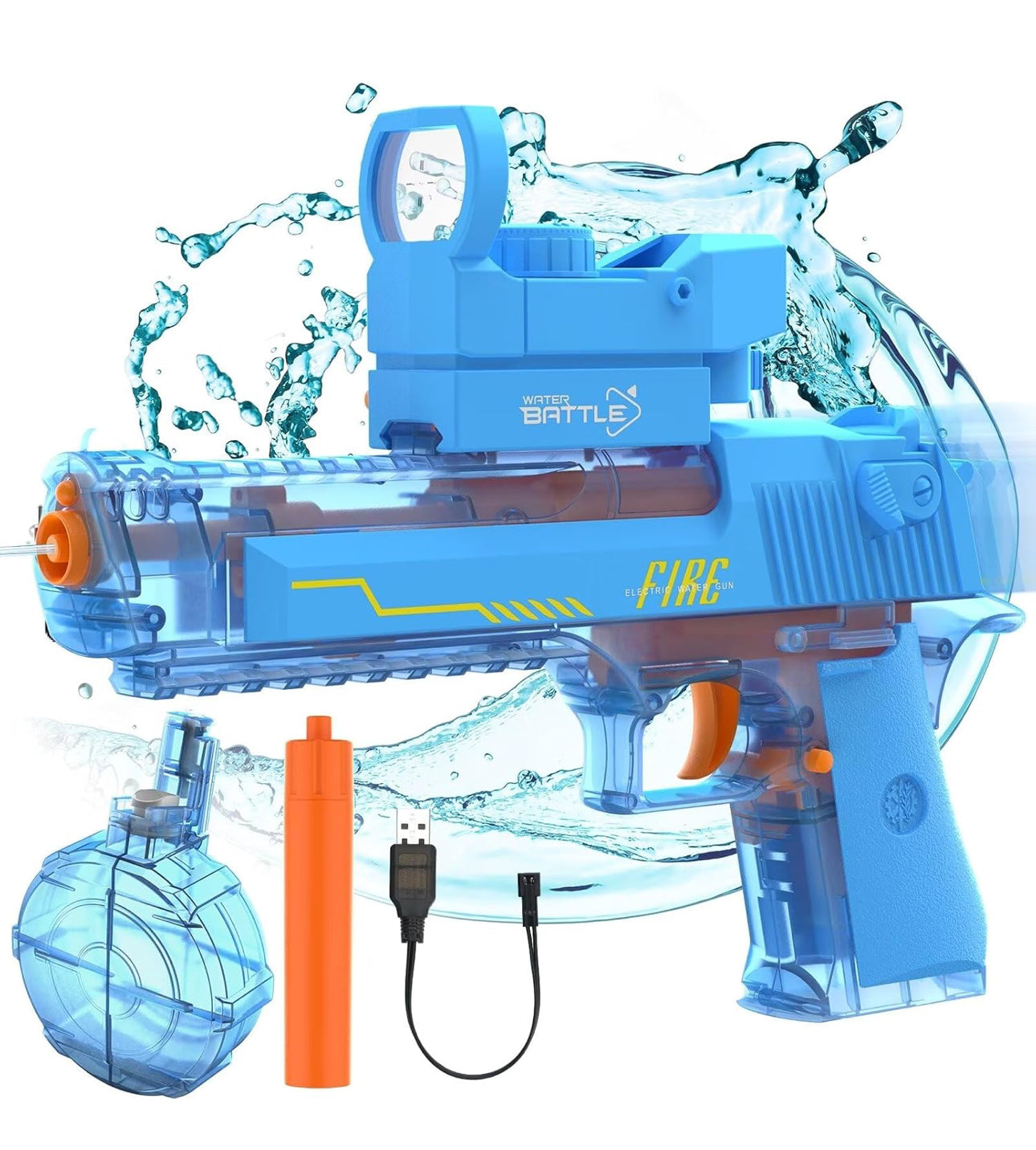 Isabrandz™ Automatic Electric Water Gun with Muzzle Flash