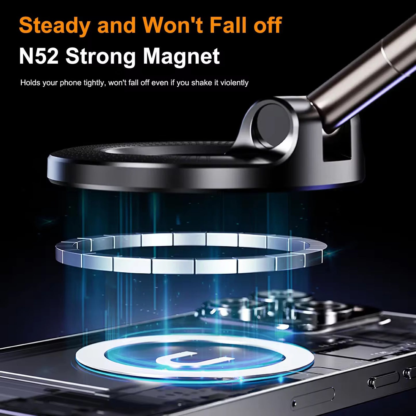 Isabrandz™ MagGrip Pro 360 Next-Gen Vacuum Magnetic Phone Mount