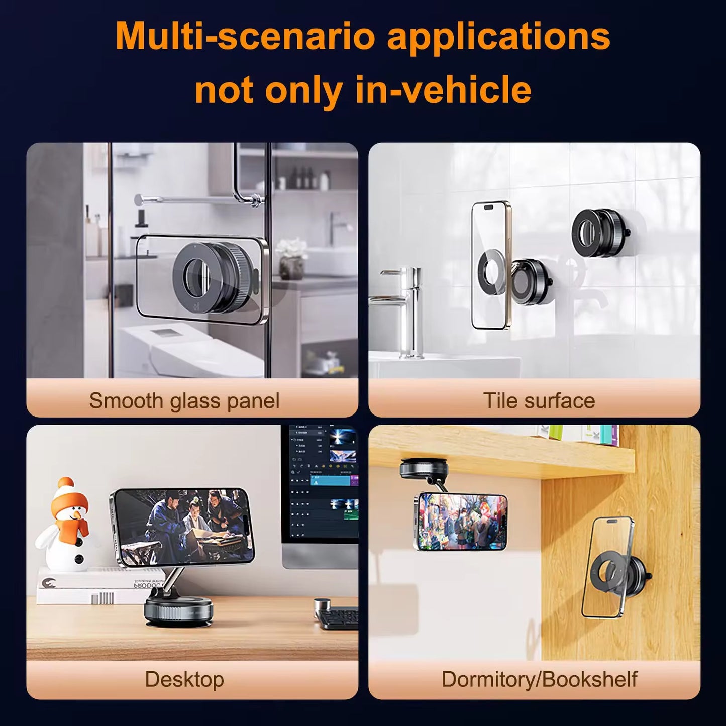 Isabrandz™ MagGrip Pro 360 Next-Gen Vacuum Magnetic Phone Mount