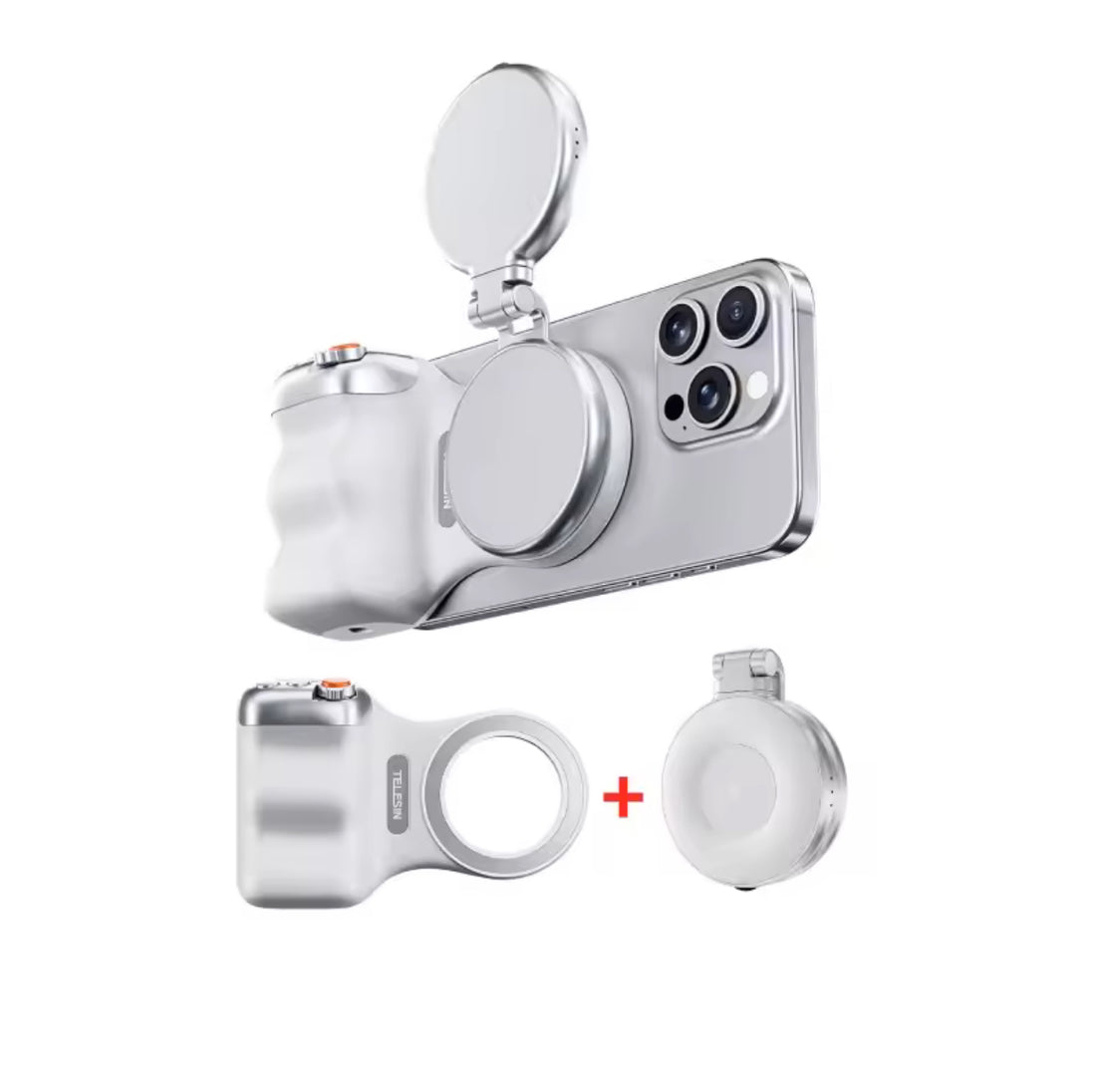 Isabrandz™ MagGrip Pro – Magnetic Camera Grip & Bluetooth Remote for Smartphones |Full set